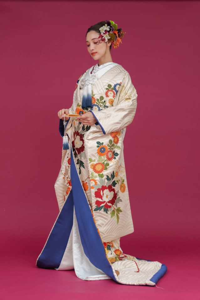 色打掛 波濤花車文 - Kimono（着物）- の写真1枚目